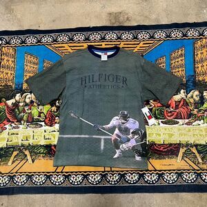 Tommy Hilfiger lacrosse jersey tshirt Size large BNWT Hilfiger athletics y2k VTG